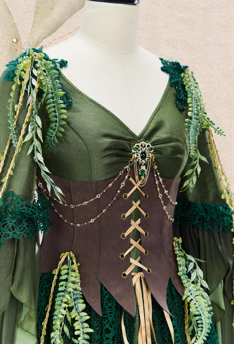 The Forest Poise Autumn Elf Dress