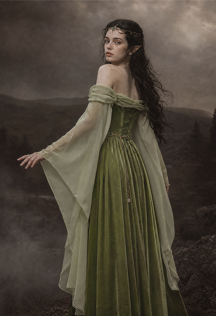 Moss Throne of Woodland Muse Dress