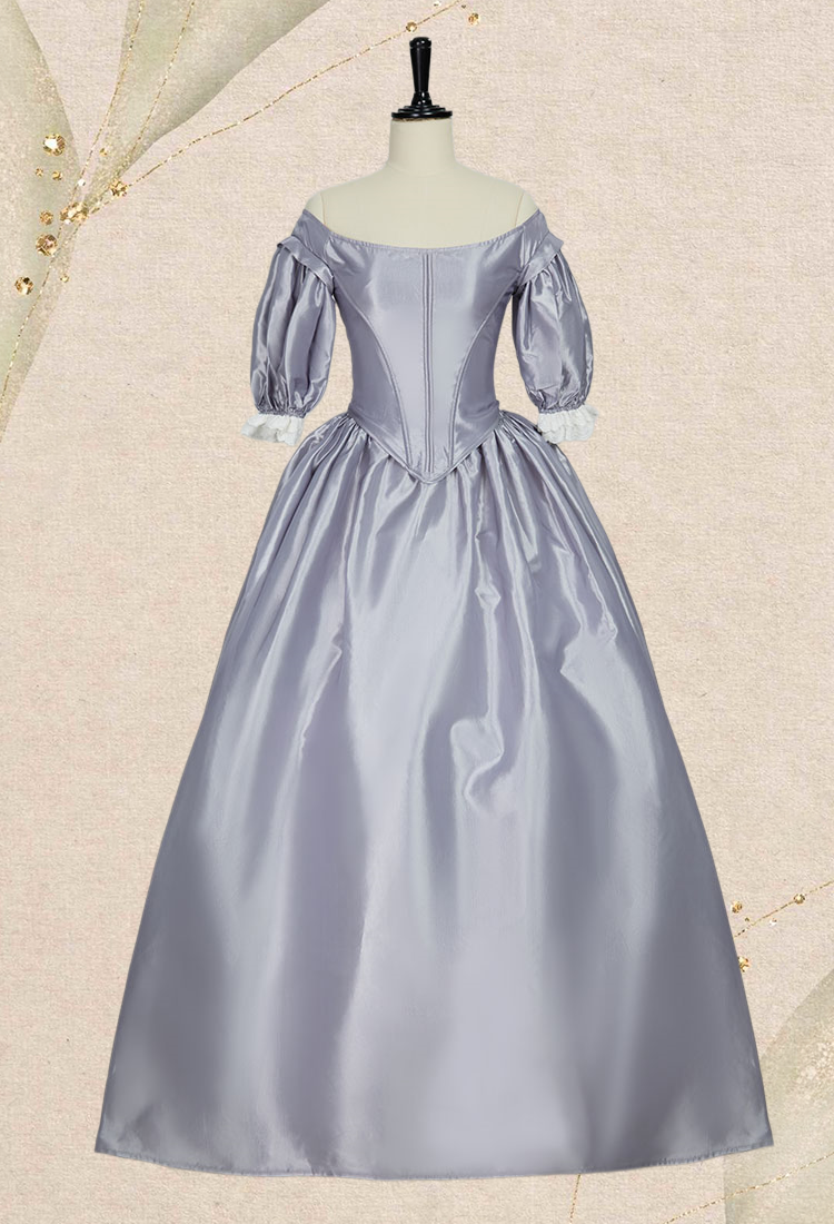 Renaissance Costume Victorian Edwardian Baroque Dress Set Puff Sleeve Corset and Long Skirt