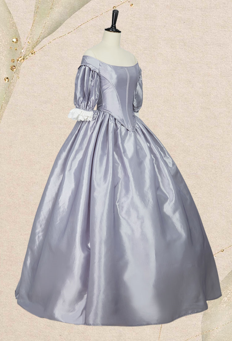 Renaissance Costume Victorian Edwardian Baroque Dress Set Puff Sleeve Corset and Long Skirt