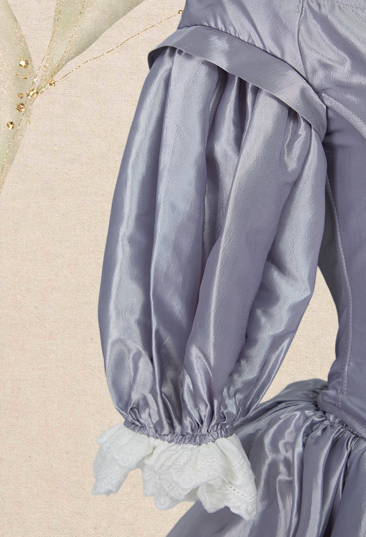 Renaissance Costume Victorian Edwardian Baroque Dress Set Puff Sleeve Corset and Long Skirt