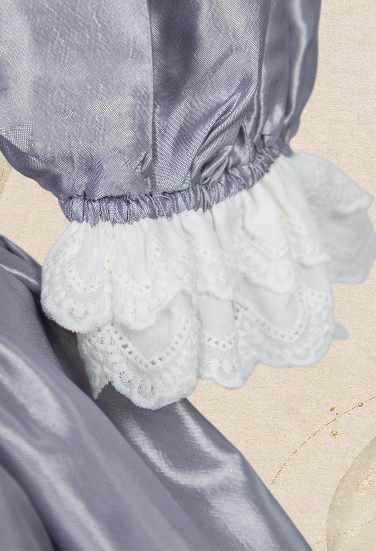 Renaissance Costume Victorian Edwardian Baroque Dress Set Puff Sleeve Corset and Long Skirt