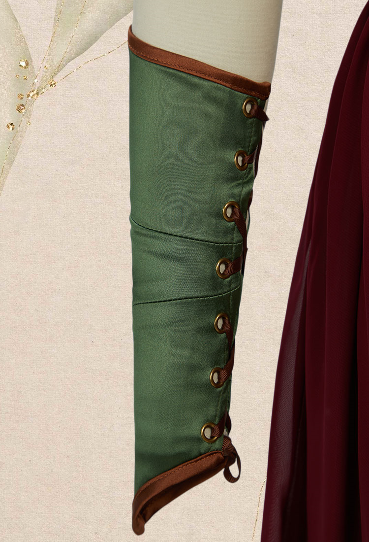 Medieval Renaissance Costume Viking Warrior Soldier Dress Set Corset and Long Skirt with Shoulder Armor