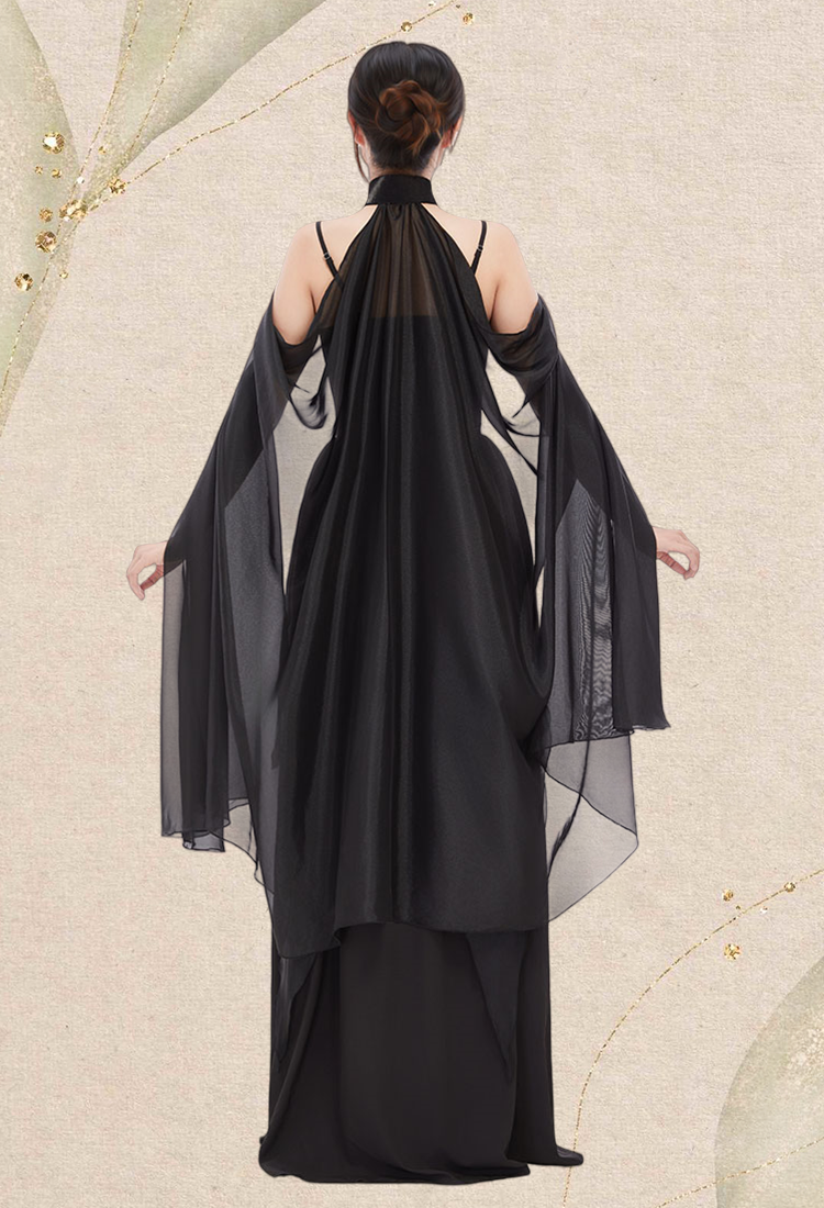 Medieval Dark Elf Dress Set Renaissance Gothic Costume Inner Dress Corset Dress Set with Cape