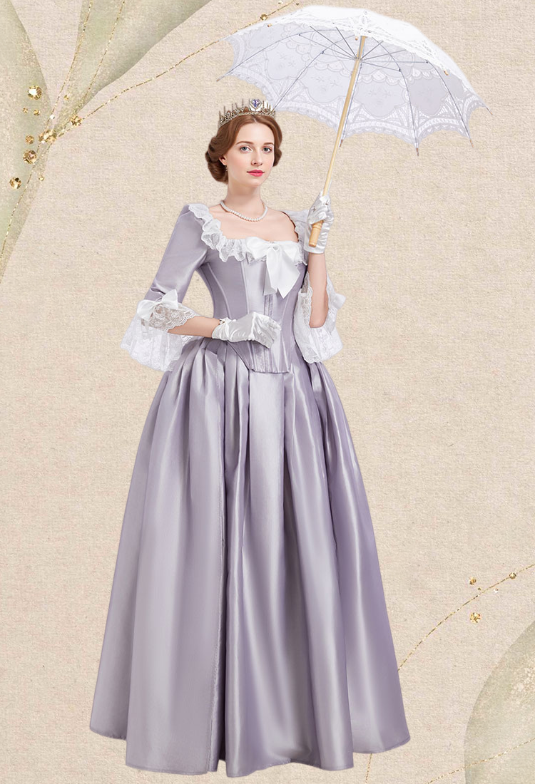 Renaissance Outfit Vintage Medieval Dress Oil Painting Style Top and Half Skirt with Bow