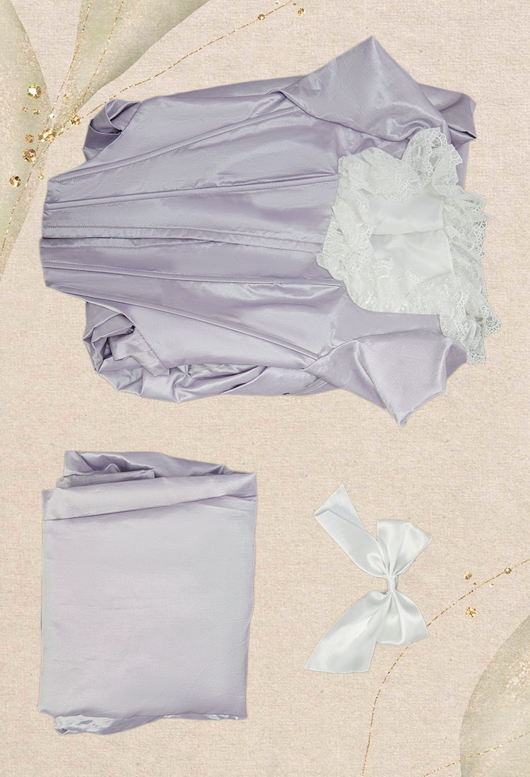 Renaissance Outfit Vintage Medieval Dress Oil Painting Style Top and Half Skirt with Bow