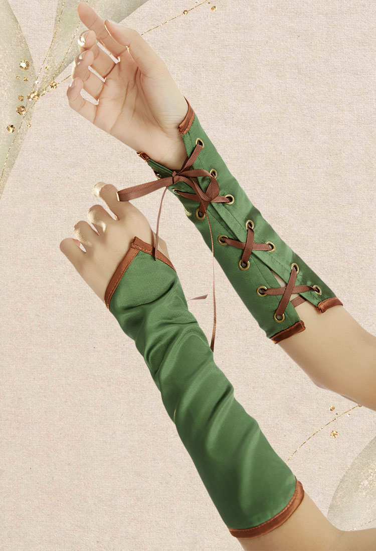 Medieval Renaissance Viking Warrior Female Corset Skirt Set with Waist Ornament and Wrist Armor