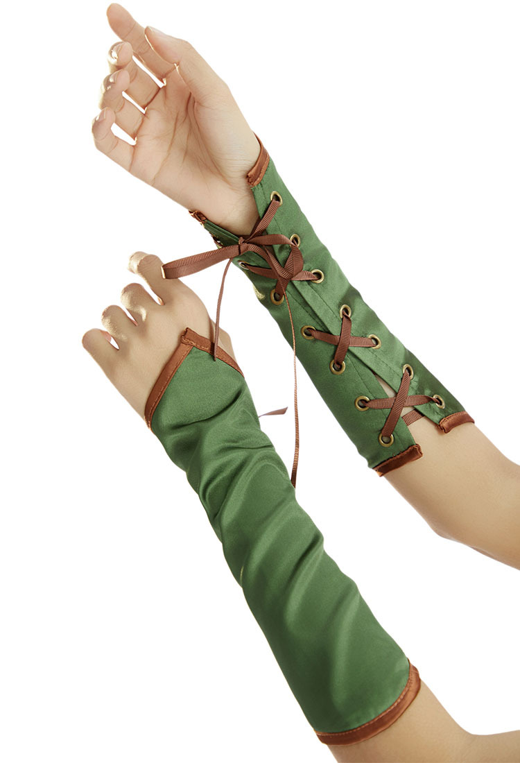 Medieval Renaissance Viking Warrior Female Corset Skirt Set with Waist Ornament and Wrist Armor