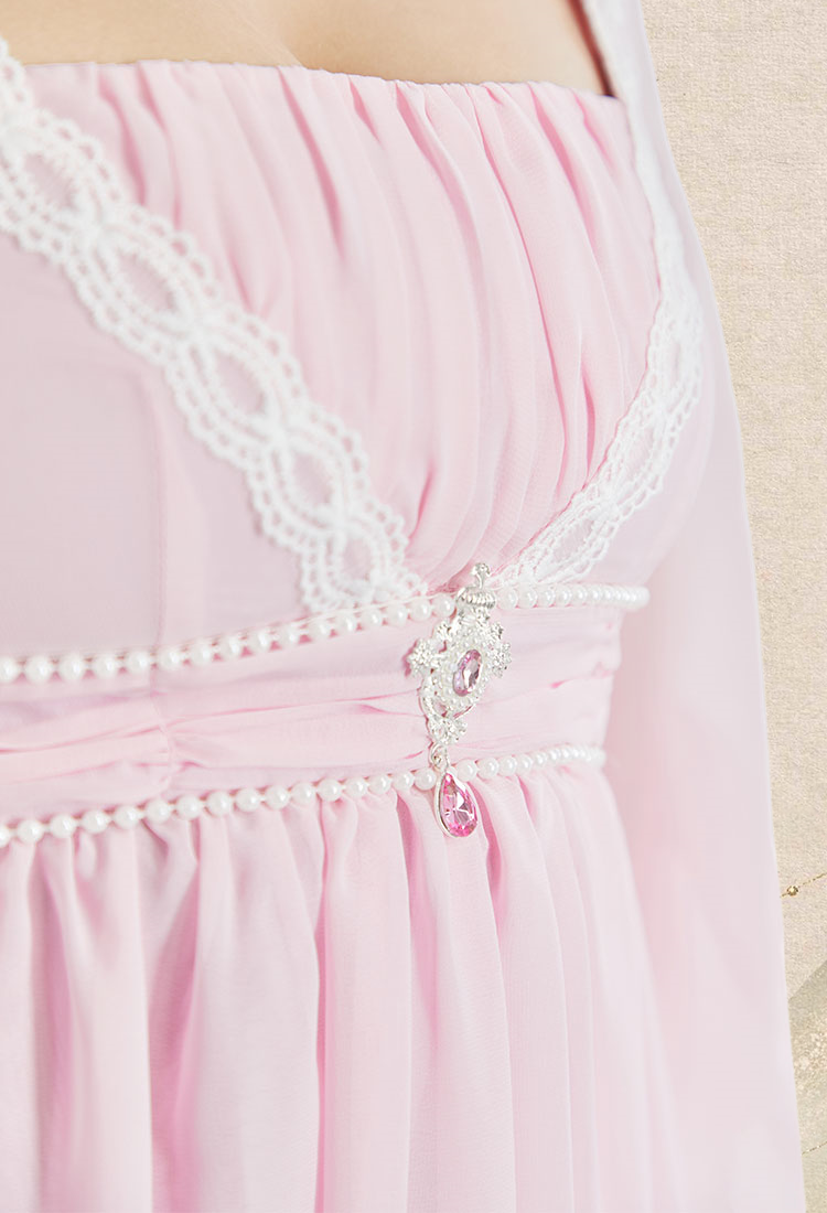 Medieval Princess Dress Renaissance Costume Pink Satin Gown with Hat