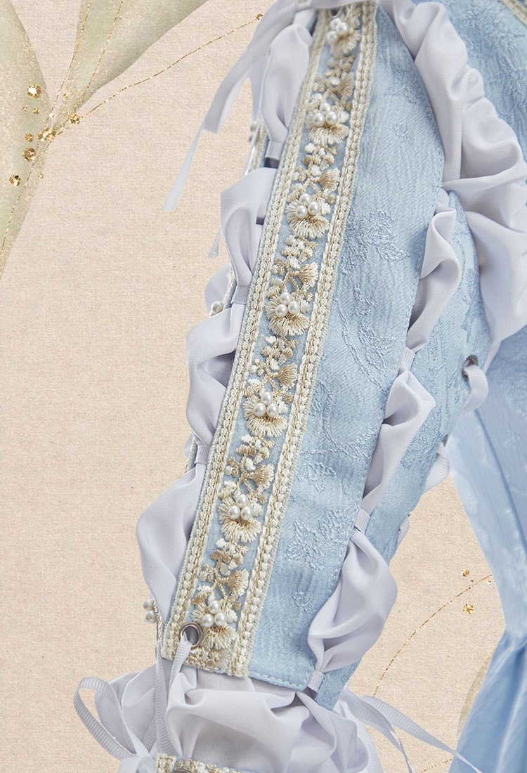 Italian Renaissance Dress Vintage Court Style Blue Dress