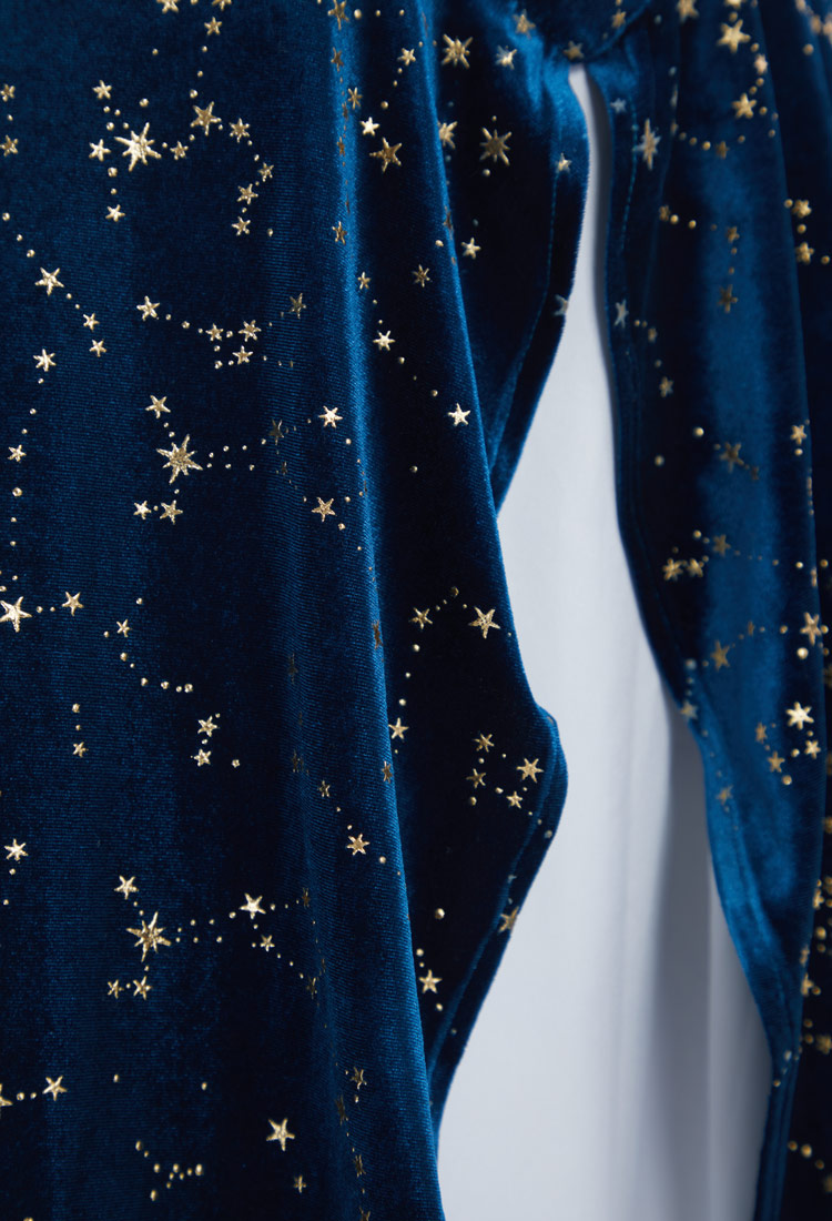 Medieval Magical Starry Sky Elf Dress Strapless Inner Dress and Corseted Skirt with Shoulder Armor and Sleeves