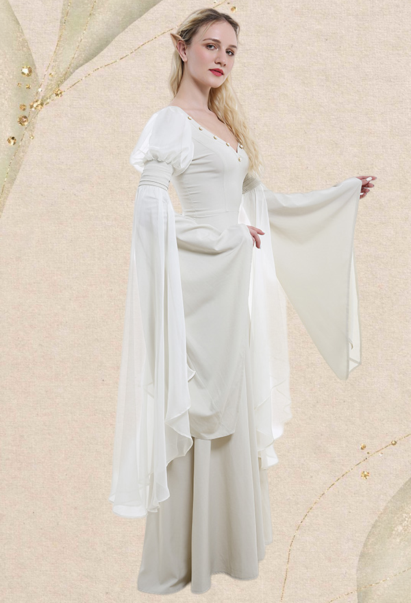 Medieval Fantasy Handmade Retro Costume Historical Fairy Elf Dress