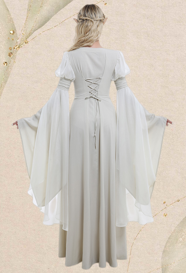 Medieval Fantasy Handmade Retro Costume Historical Fairy Elf Dress