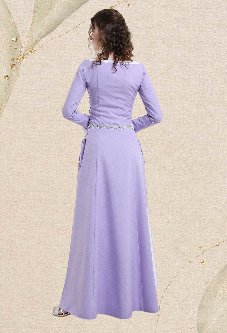 Medieval Renaissance Costume Handmade Historical Retro Lace-up Dress Full Set for Role Play Party LARP Halloween