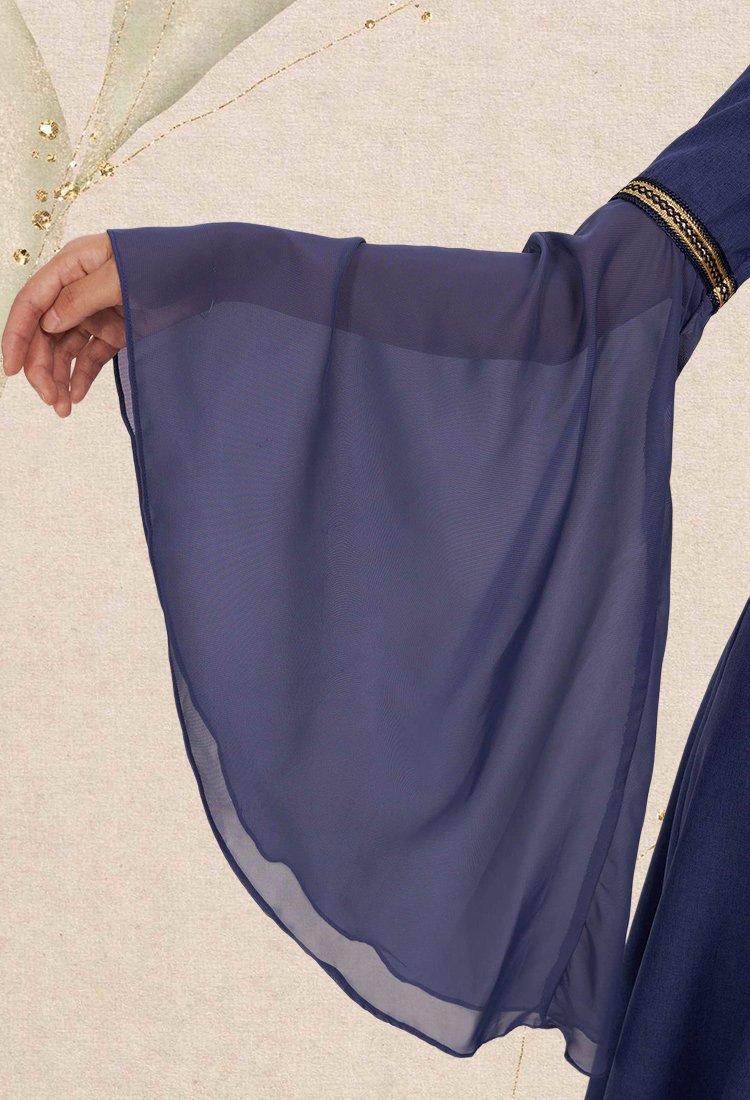 Medieval Style Dress Deep V Wide Sleeve Long Side Slit Dress