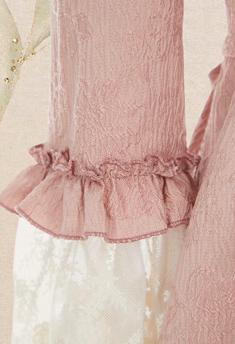 Medieval Renaissance Style Short Dress Rococo Lace Trumpet Sleeves Dress Cosplay Costume
