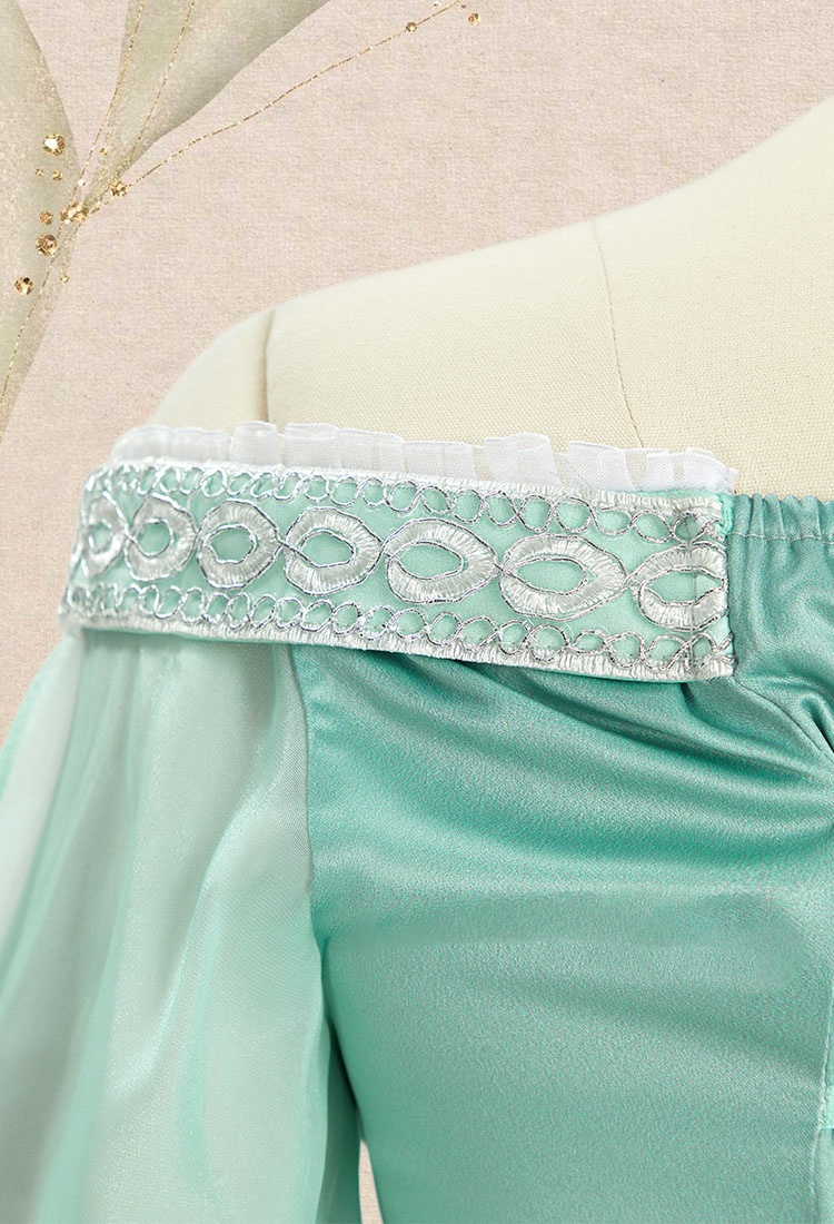 Medieval Renaissance Costume Gradient Fairy Dress Retro Elegant Elf Strapless Dress