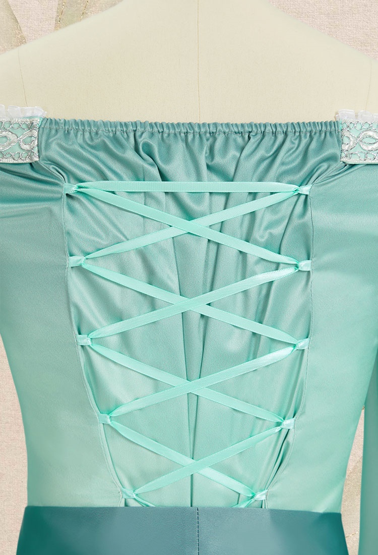 Medieval Renaissance Costume Gradient Fairy Dress Retro Elegant Elf Strapless Dress