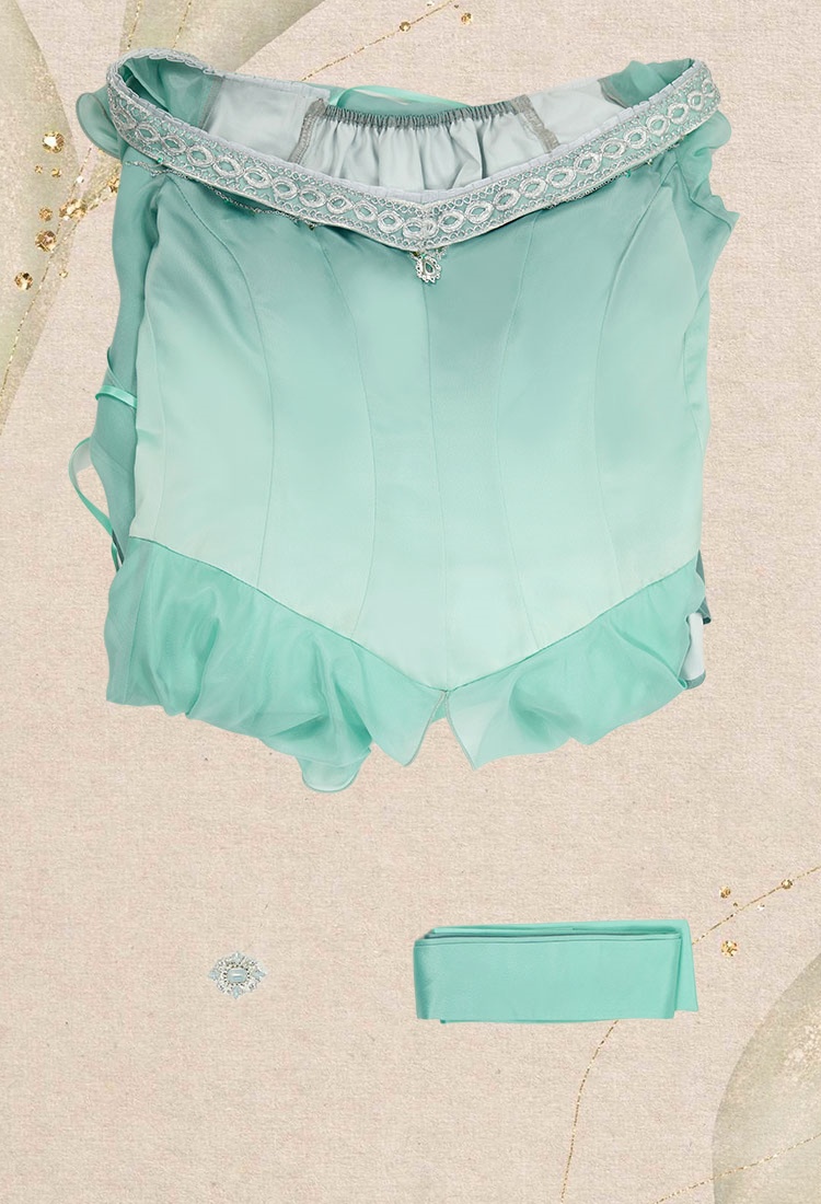 Medieval Renaissance Costume Gradient Fairy Dress Retro Elegant Elf Strapless Dress