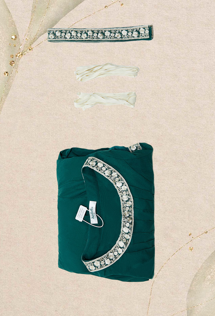 Medieval Renaissance Costume Outfit Vintage Dark Green Dress with Braided Belt