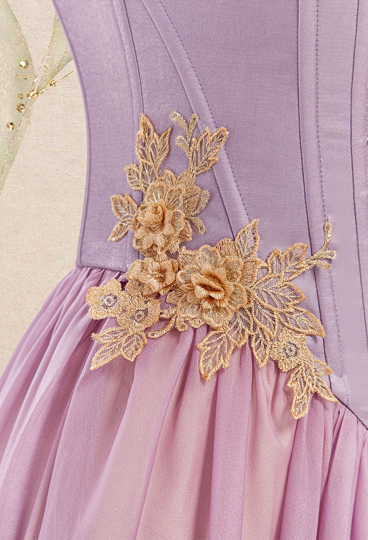 Medieval Renaissance Costume Elf Style Gradient Dress with Sleeves