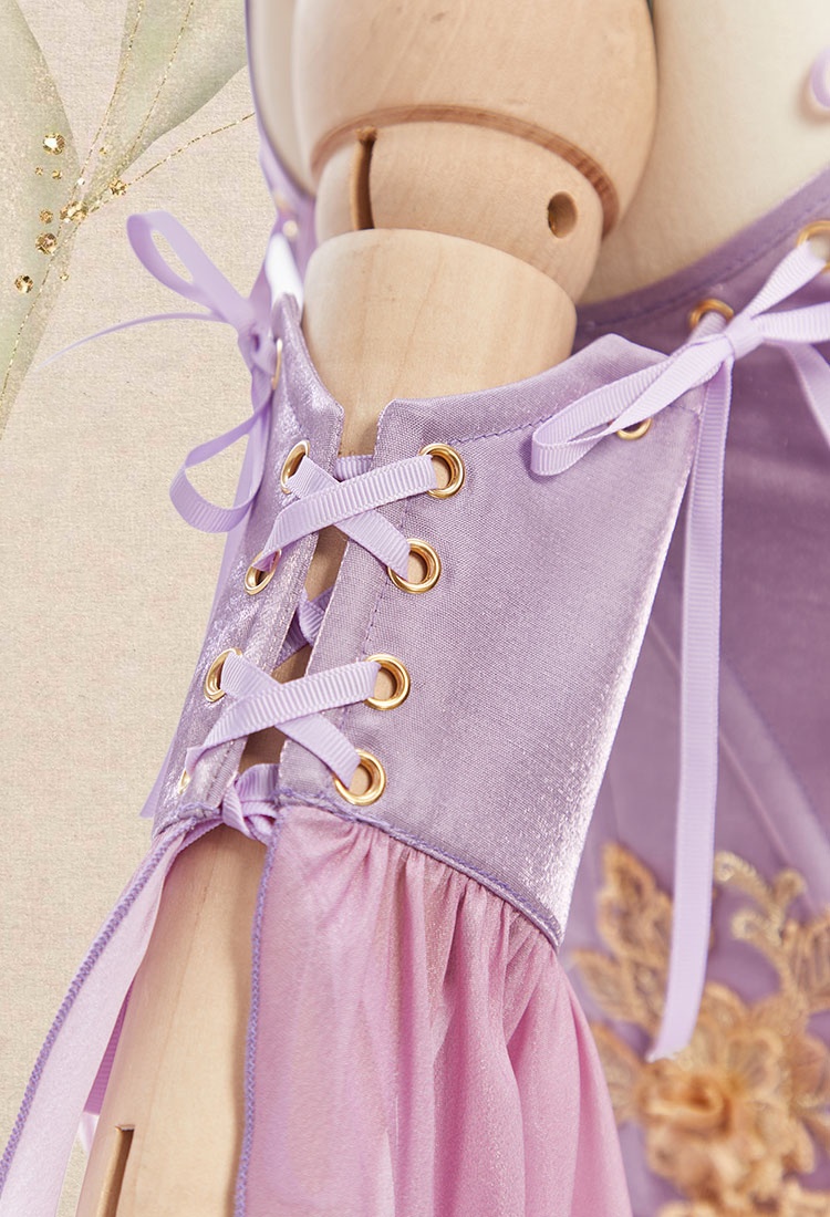 Medieval Renaissance Costume Elf Style Gradient Dress with Sleeves