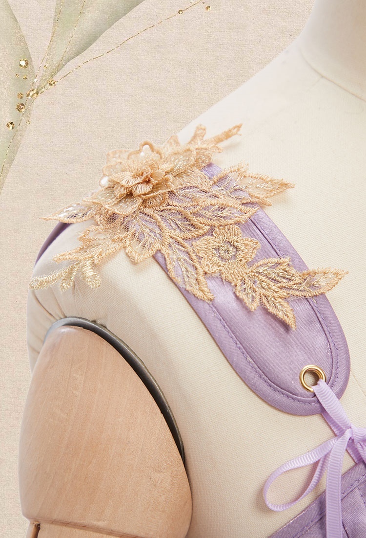 Medieval Renaissance Costume Elf Style Gradient Dress with Sleeves