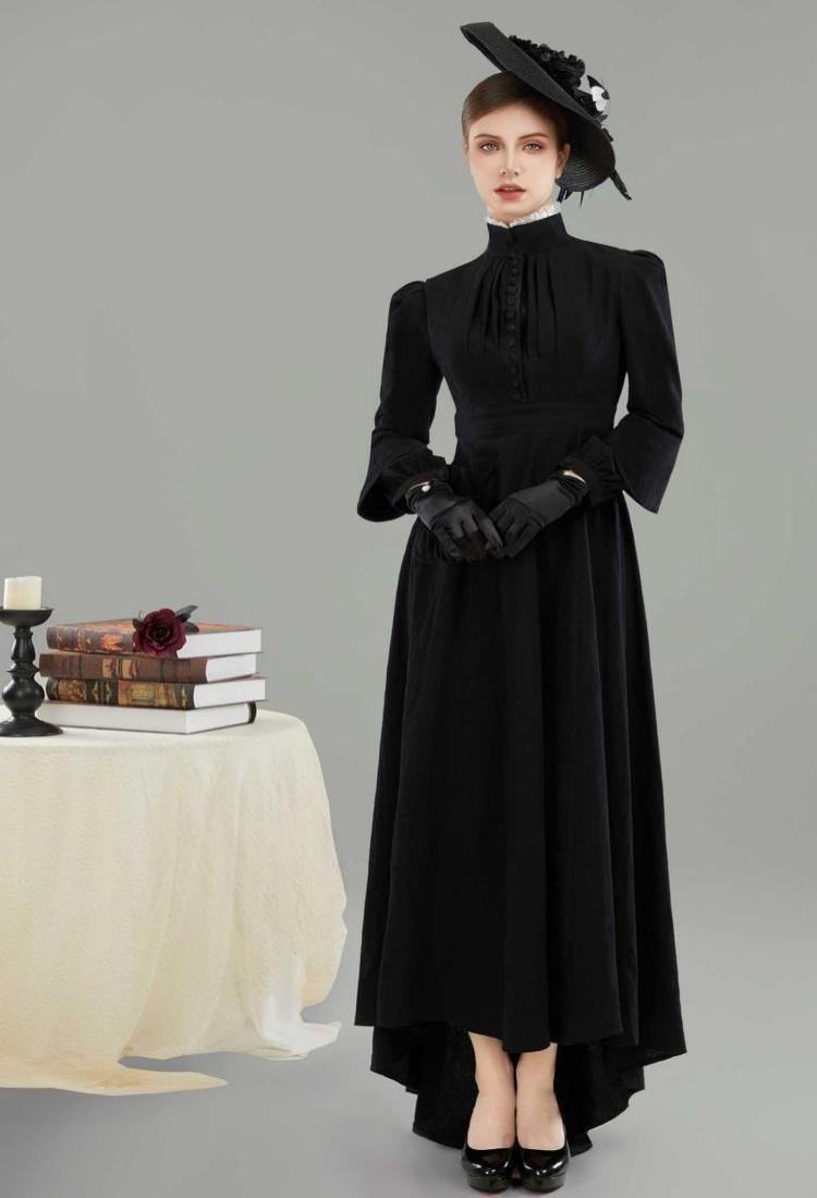 Women Renaissance Medieval Costume Edwardian Dress Gothic Vintage Ball Gown Masquerade Dress for Halloween