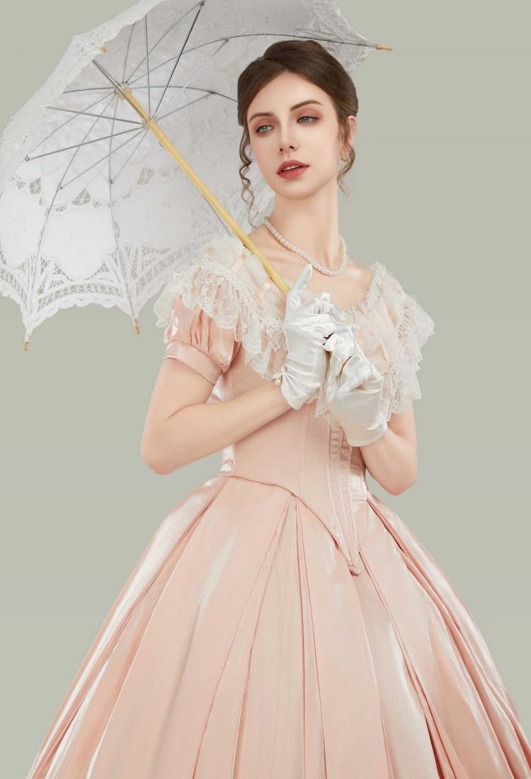 Women Renaissance Medieval Costume 18th Century Victorian Ball Gown Dress for Halloween