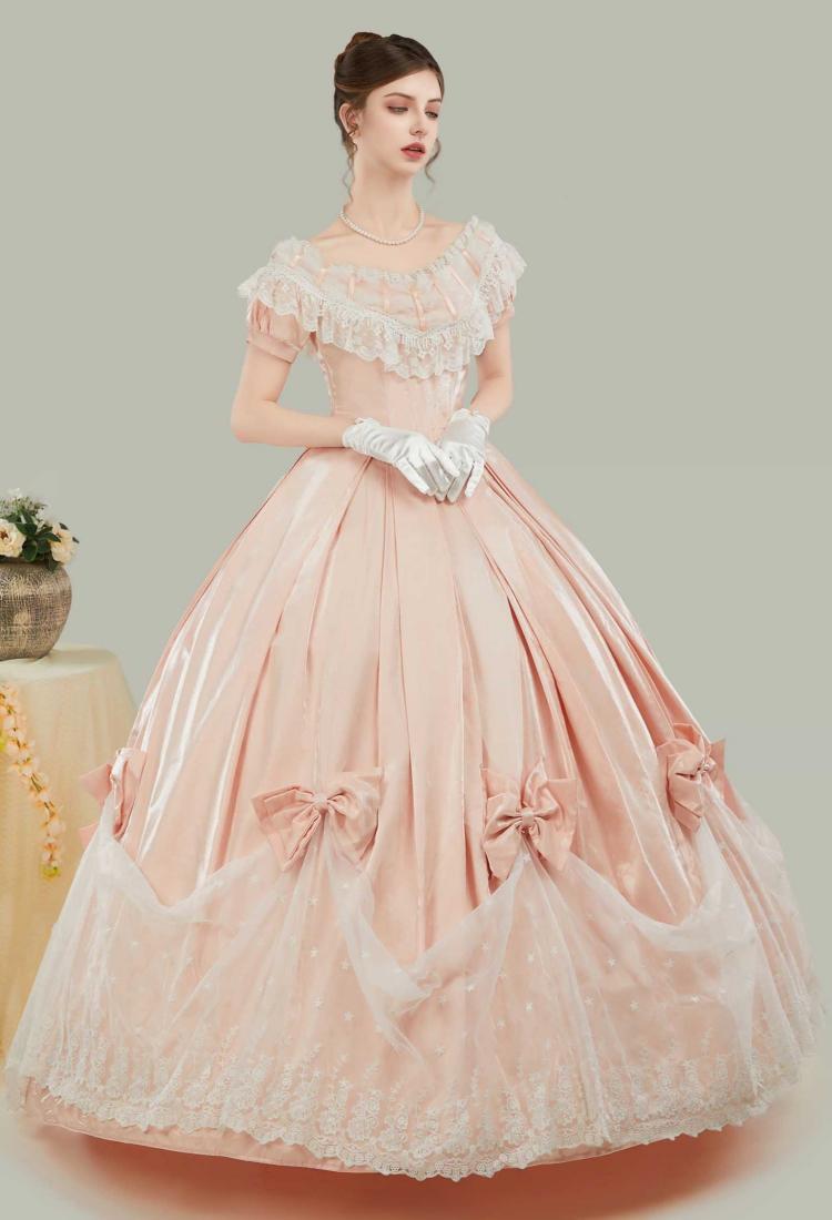 Women Renaissance Medieval Costume 18th Century Victorian Ball Gown Dress for Halloween