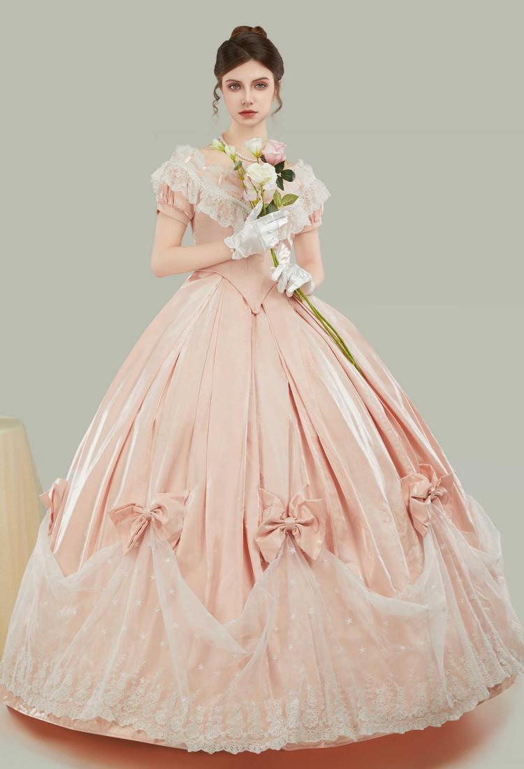 Women Renaissance Medieval Costume 18th Century Victorian Ball Gown Dress for Halloween