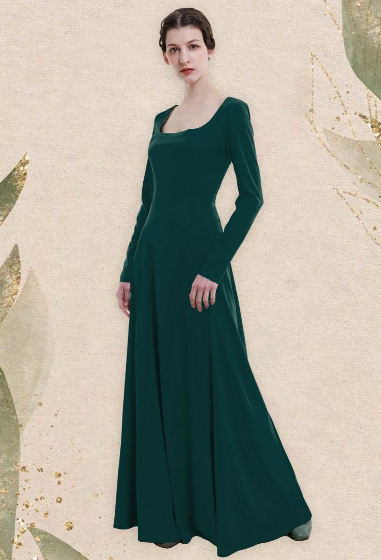 Medieval Renaissance Costume Handmade Historical Retro Court Style Inner Dress for Role Play Party LARP Halloween