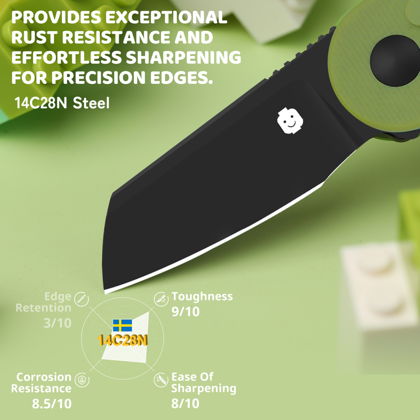 Nostalgia Play Series | Mini Bay | 14C28N | Green Brick G10 Handle | V2583A2