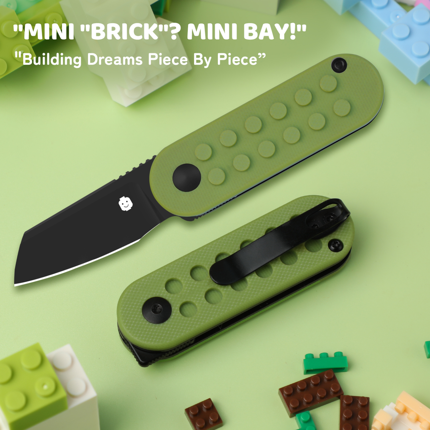 Nostalgia Play Series | Mini Bay | 14C28N | Green Brick G10 Handle | V2583A2
