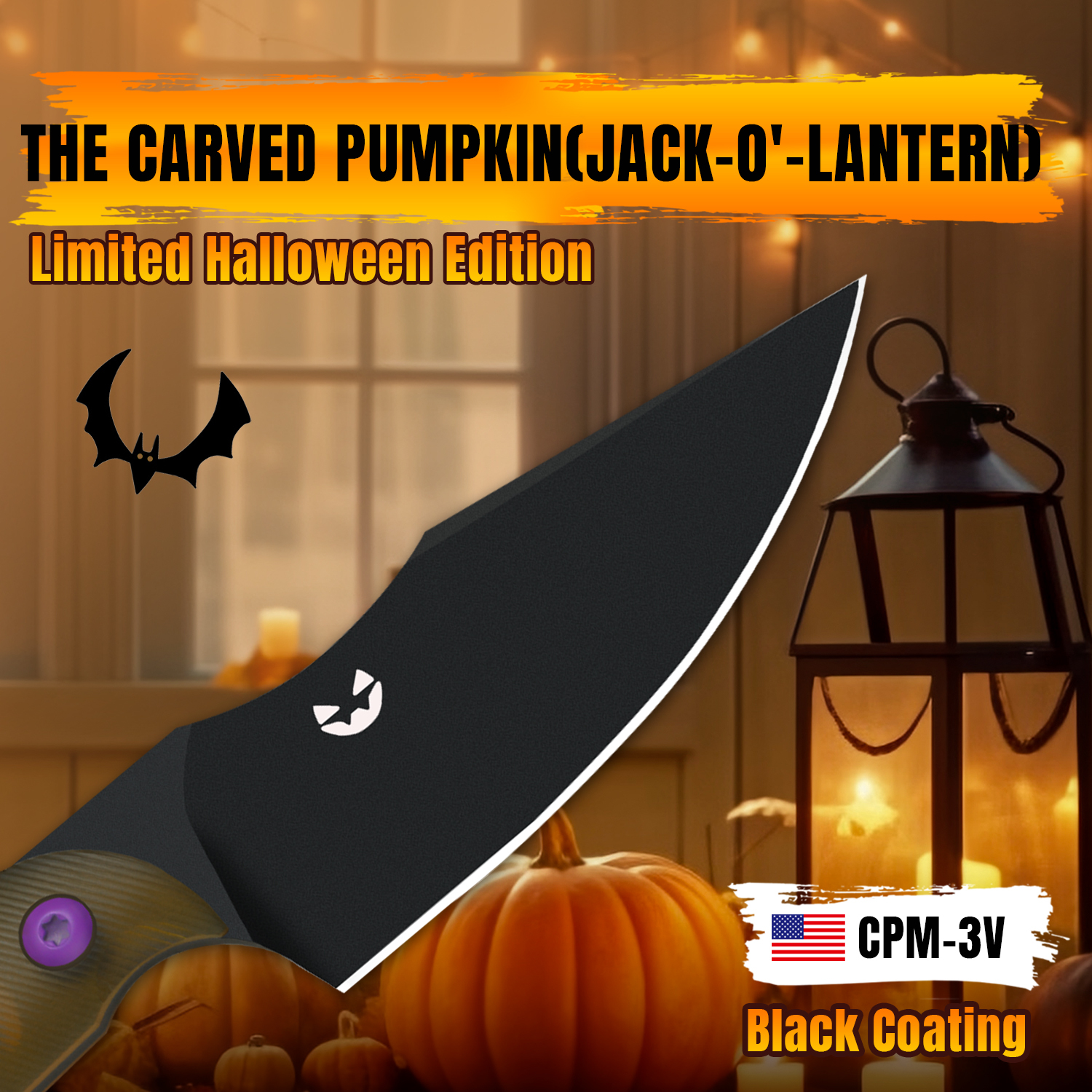 Halloween Series | Mini Harpoon | 3V Steel | PEI | 1040SHW1 | Limited Edition