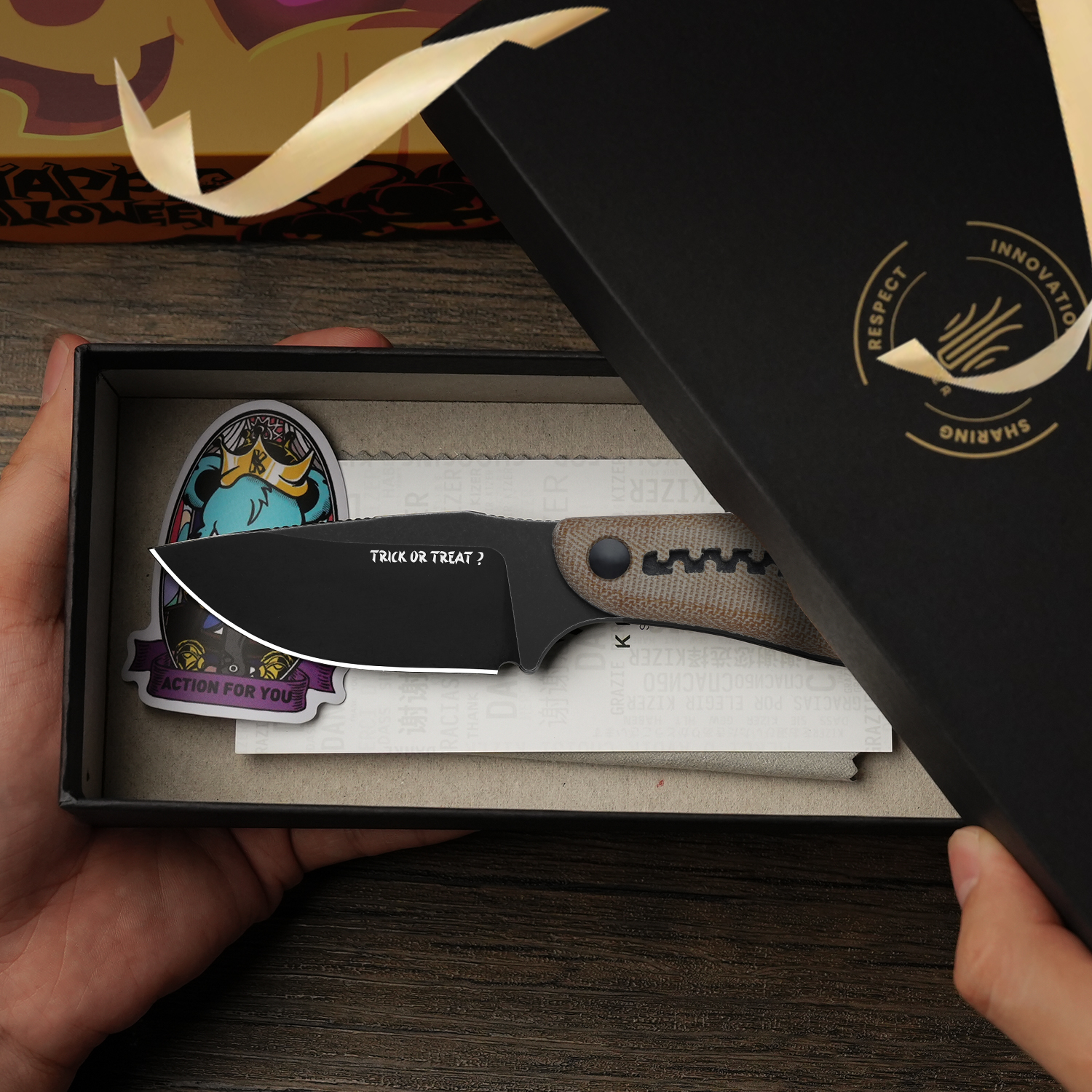 Halloween Series | Hare | Nitro-V | Micarta & G10 | 1077HW1 | Limited Edition