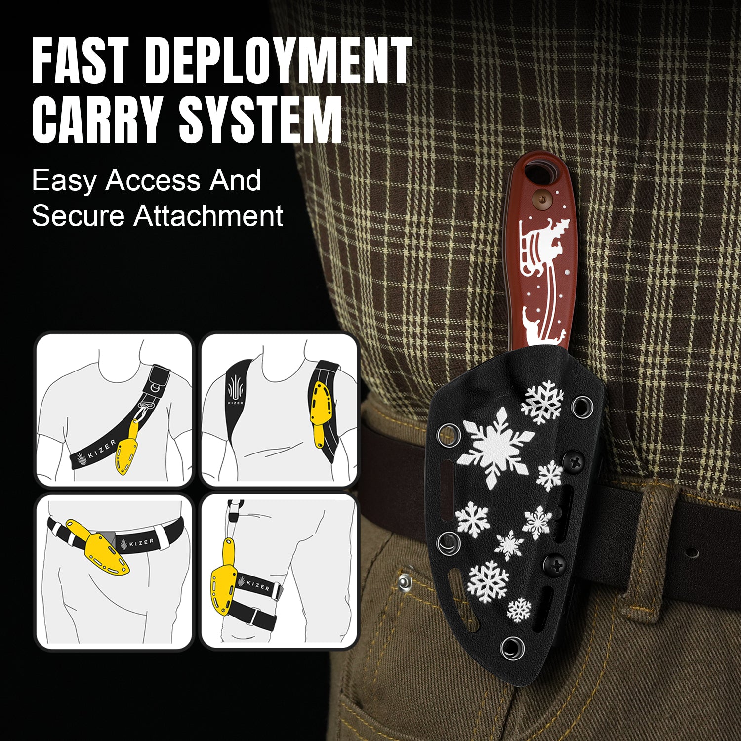 Christmas Series | HARE | D2 | Micarta & G10 | 1077MC1 | Limited Edition