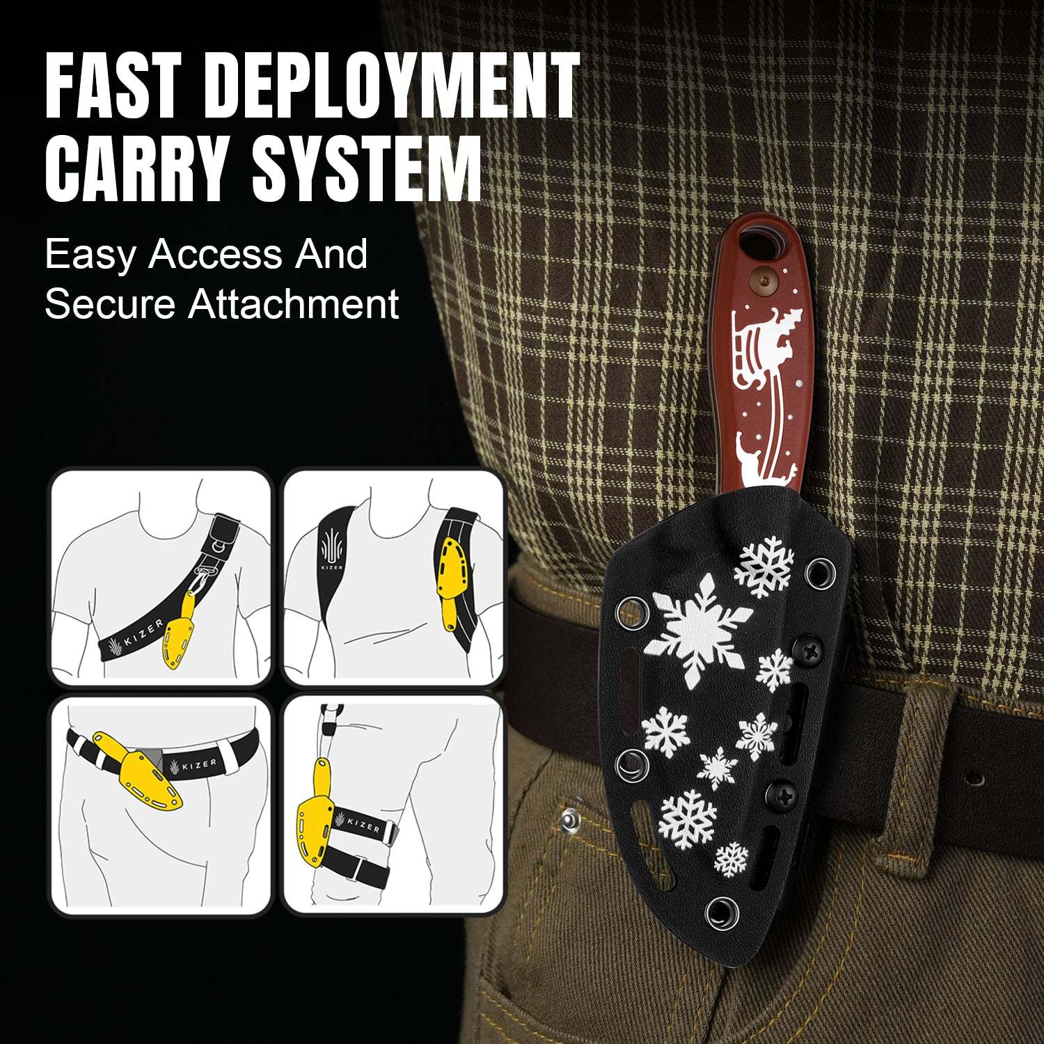 Christmas Series | HARE | D2 | Micarta & G10 | 1077MC1 | Limited Edition