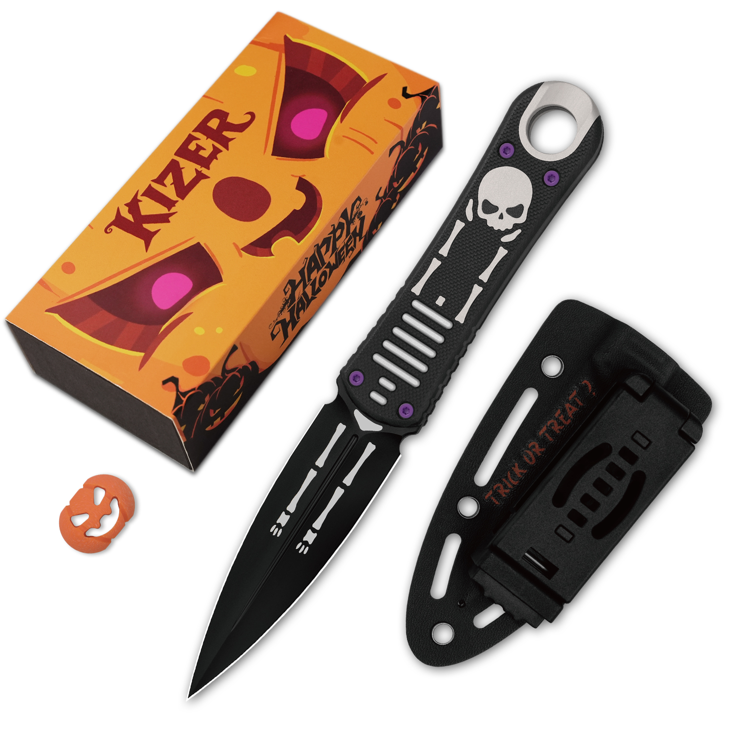 Halloween Series | Hidden Agenda | AEB-L | Aluminum & G10 Skull Handle | 1083HW1 | Limited Edition