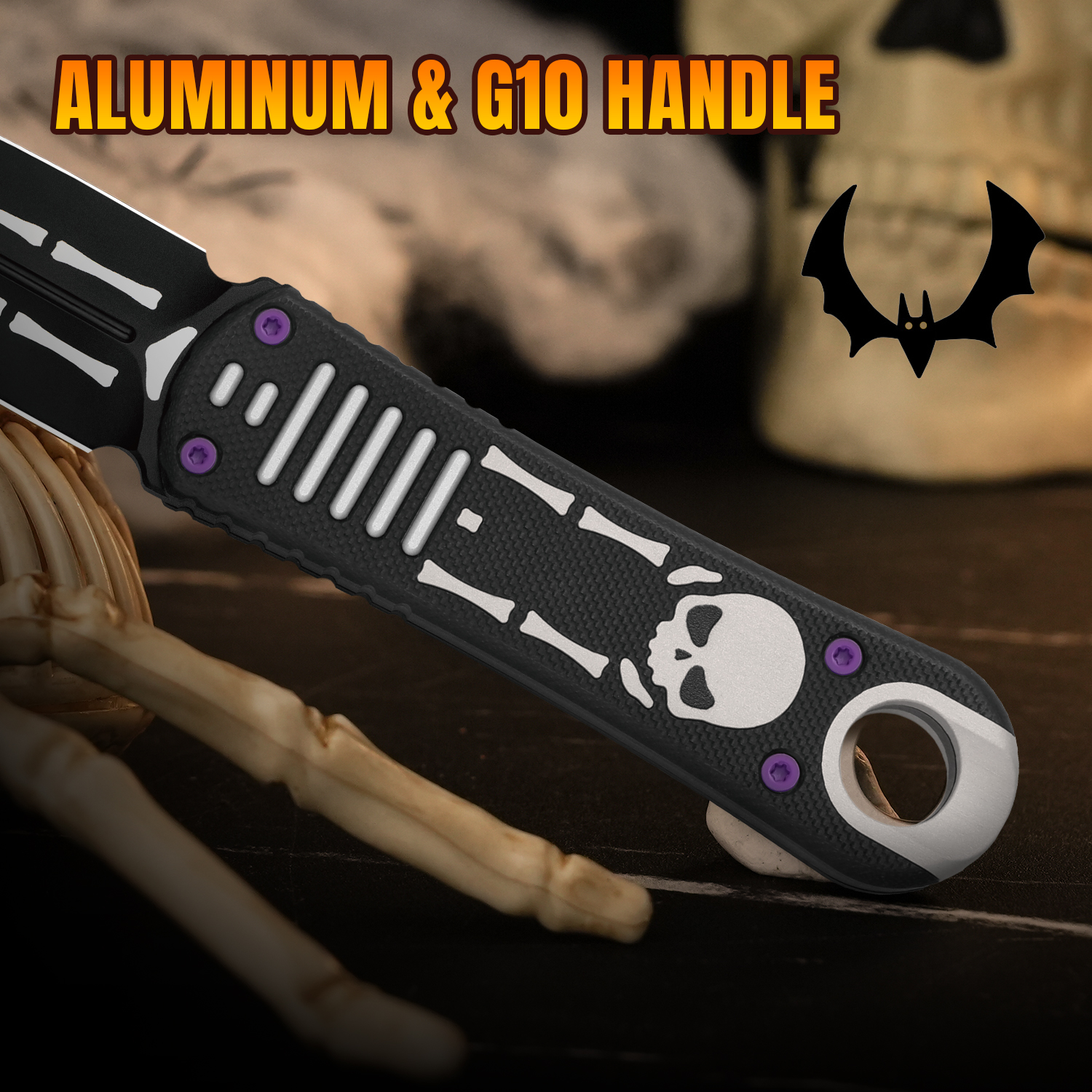 Halloween Series | Hidden Agenda | AEB-L | Aluminum & G10 Skull Handle | 1083HW1 | Limited Edition