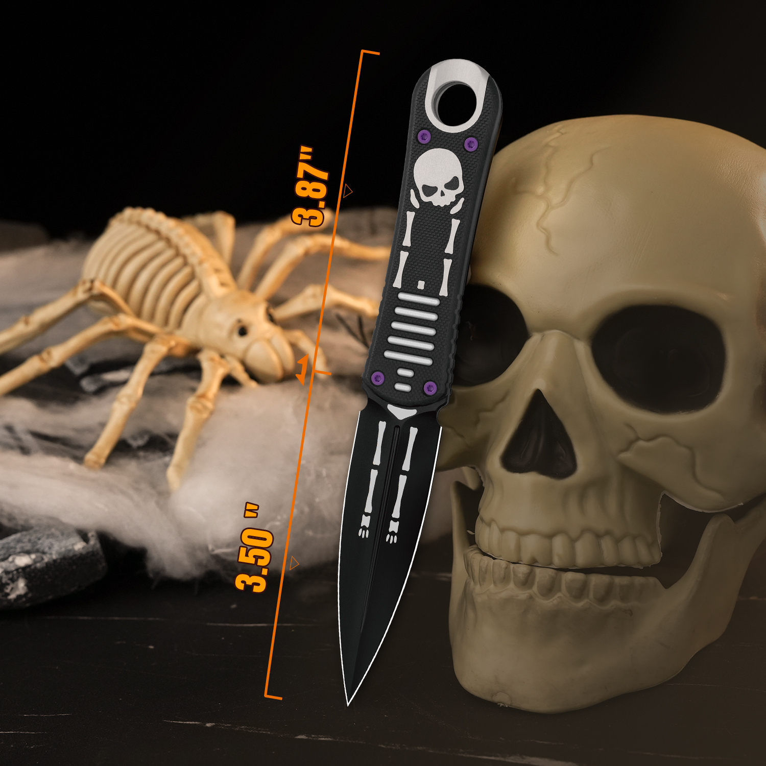 Halloween Series | Hidden Agenda | AEB-L | Aluminum & G10 Skull Handle | 1083HW1 | Limited Edition