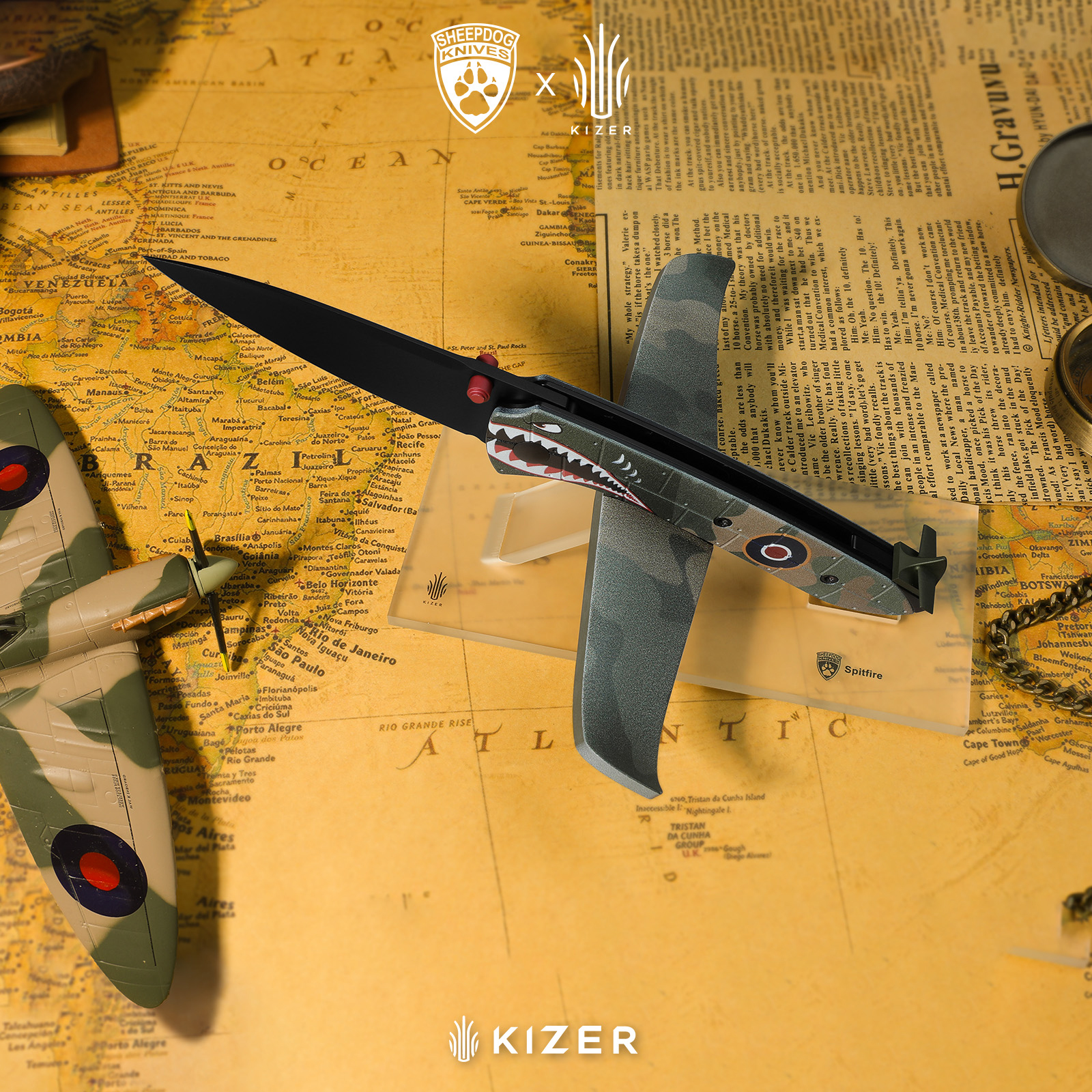 Spitfire | Kizer Liner Lock™ | S35VN | Drop Point Blade | G10 | KizerB™ 3690A3