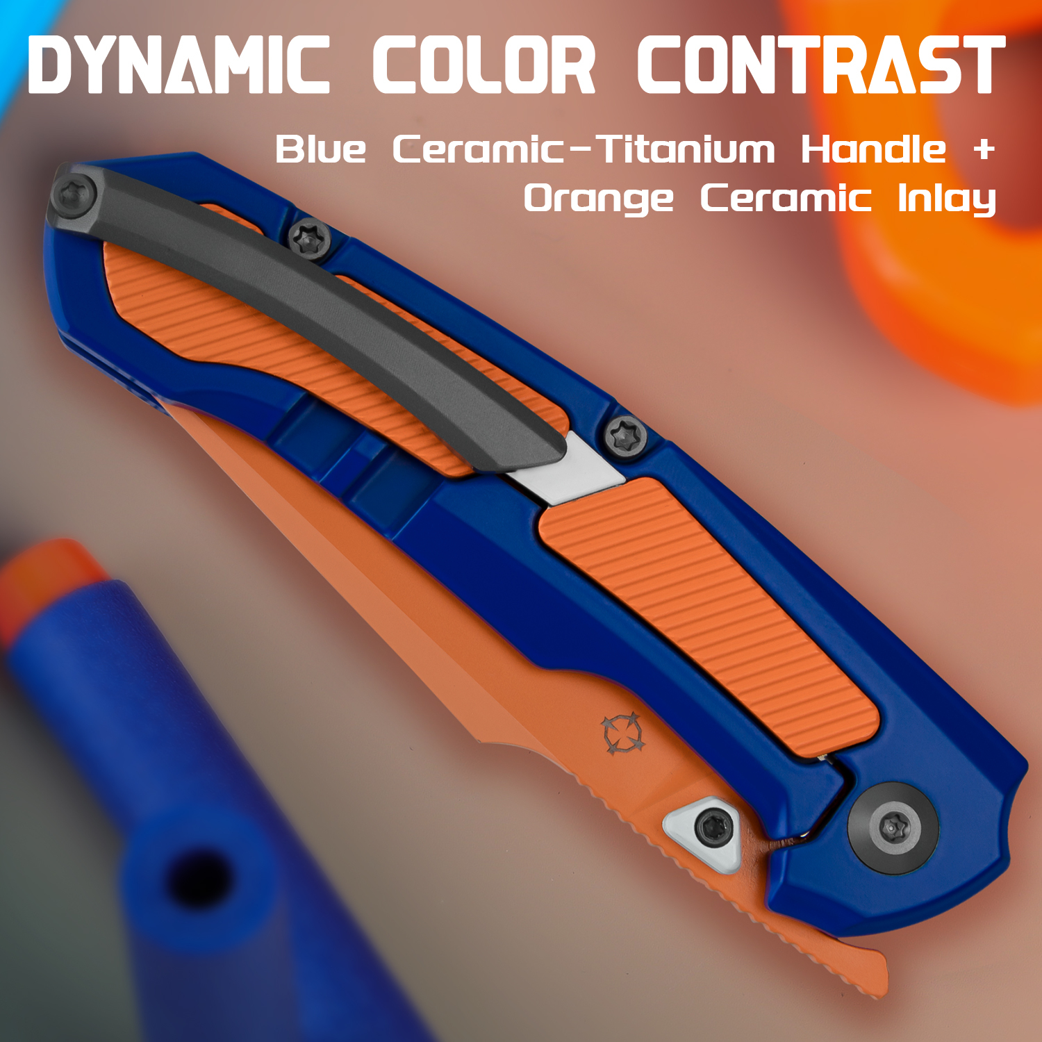 Nostalgia Play Series | Feweed | S35VN | Blue & Orange Handle | Ki3694A8