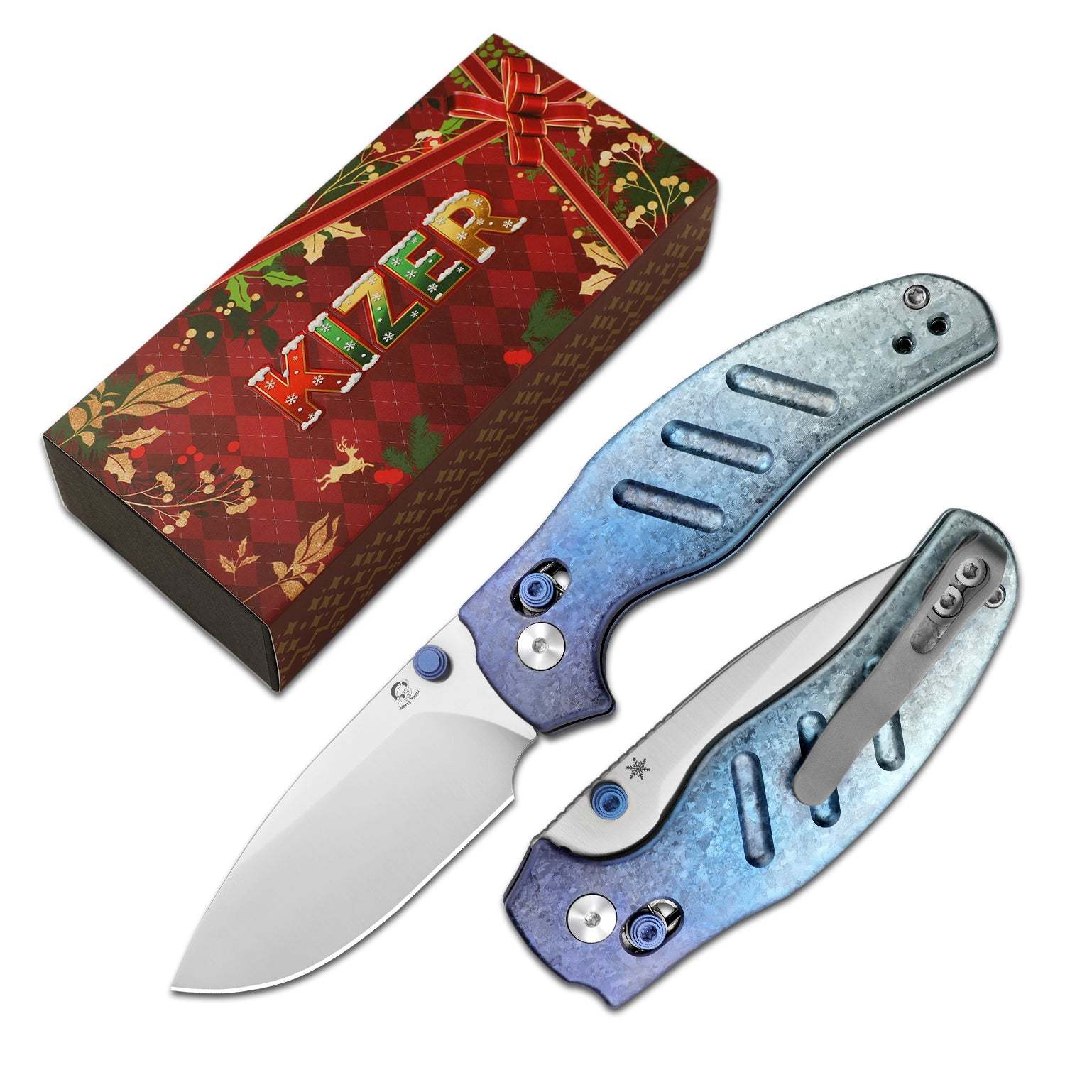 Christmas Series | Sheepdog C01C 2.9 | S45VN | Crystallized Titanium |Clutch Lock | Ki3488.2MC1 | Limited Edition