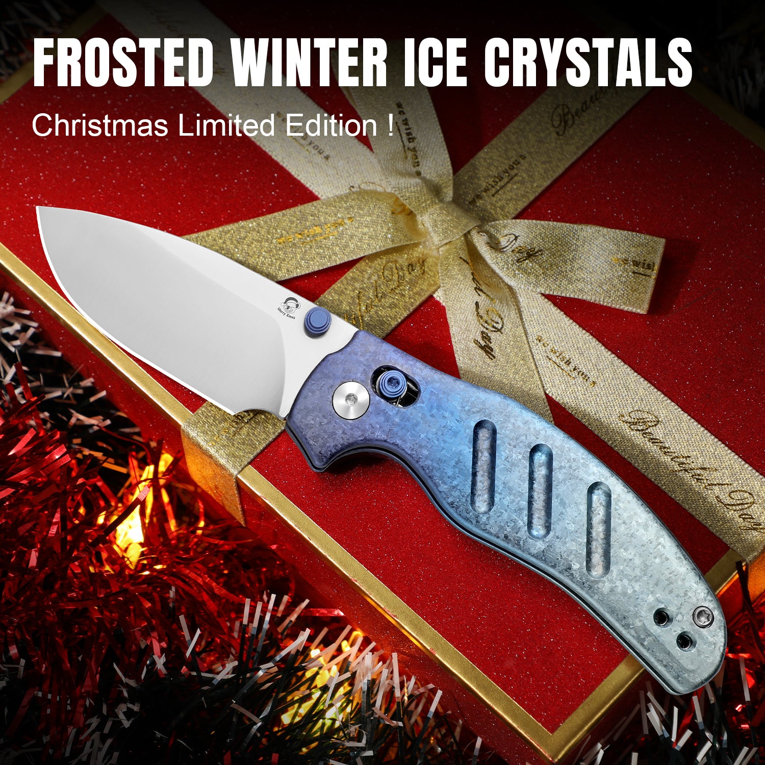Christmas Series | Sheepdog C01C 2.9 | S45VN | Crystallized Titanium |Clutch Lock | Ki3488.2MC1 | Limited Edition