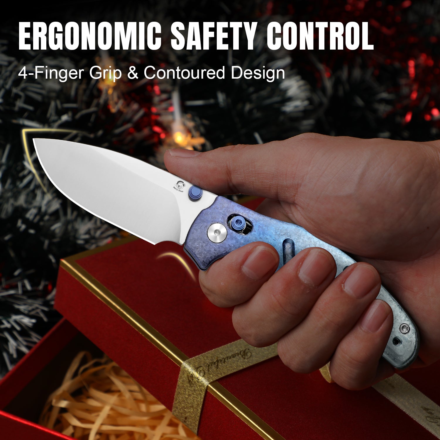 Christmas Series | Sheepdog C01C 2.9 | S45VN | Crystallized Titanium |Clutch Lock | Ki3488.2MC1 | Limited Edition