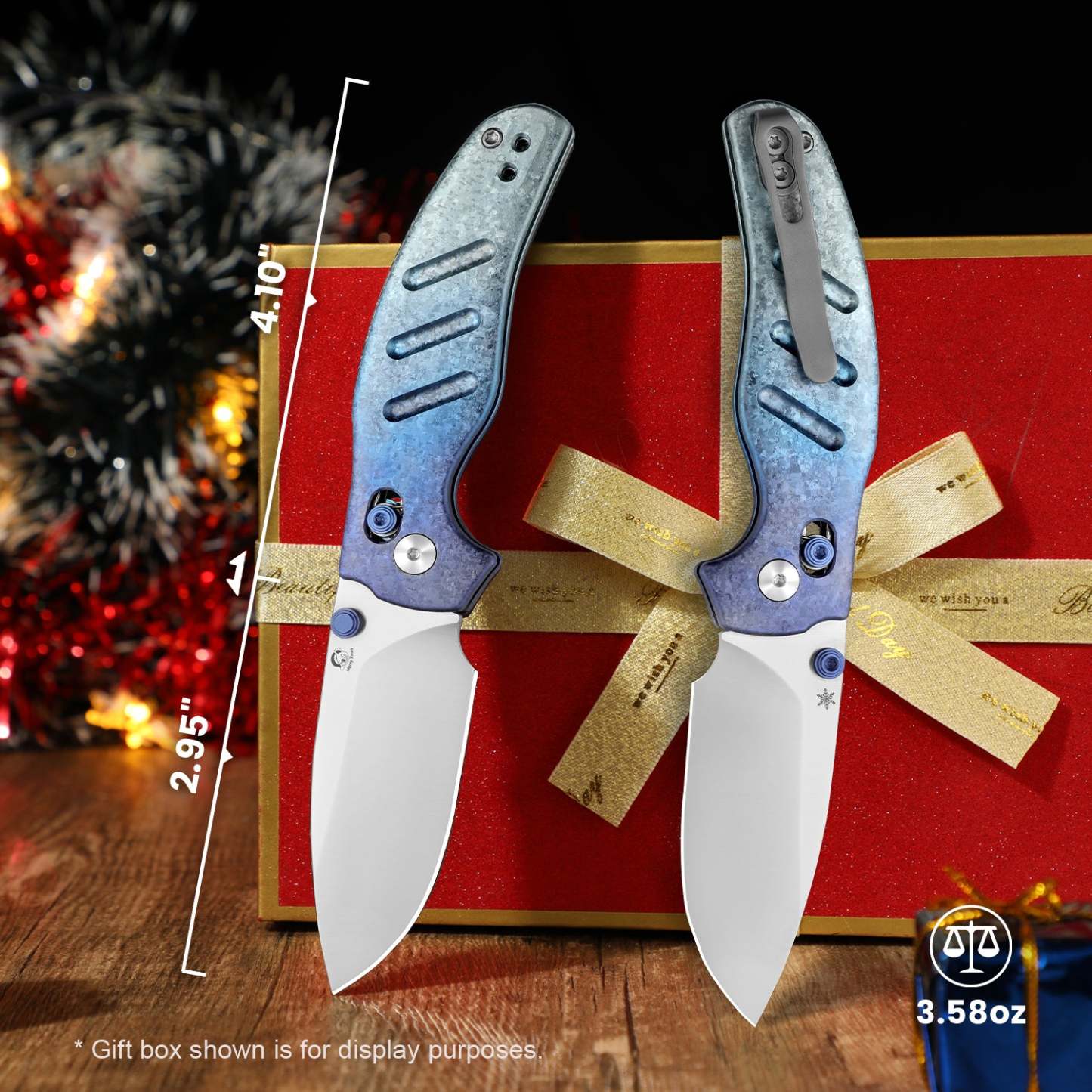 Christmas Series | Sheepdog C01C 2.9 | S45VN | Crystallized Titanium |Clutch Lock | Ki3488.2MC1 | Limited Edition