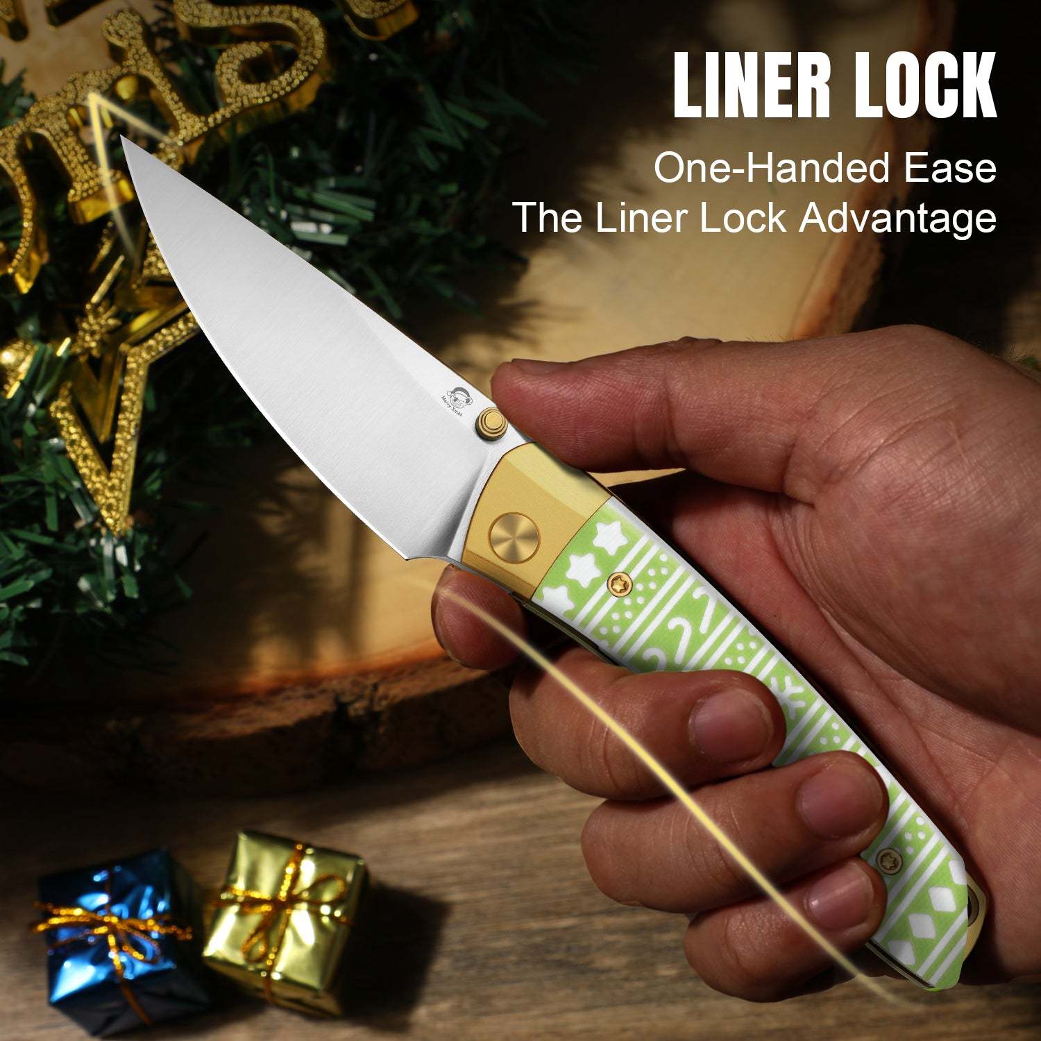 Christmas Series | Mini MoMo | S45VN | Aluminum &a G10 | Ki3663MC1 | Limited Edition