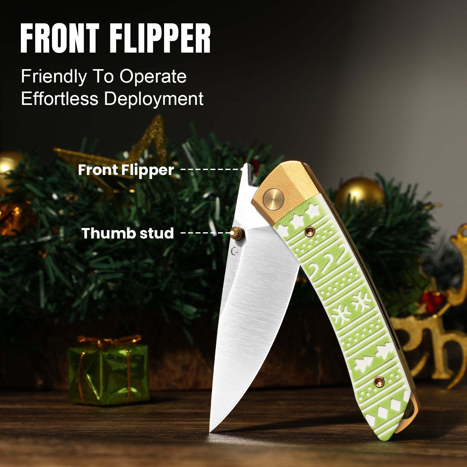 Christmas Series | Mini MoMo | S45VN | Aluminum &a G10 | Ki3663MC1 | Limited Edition