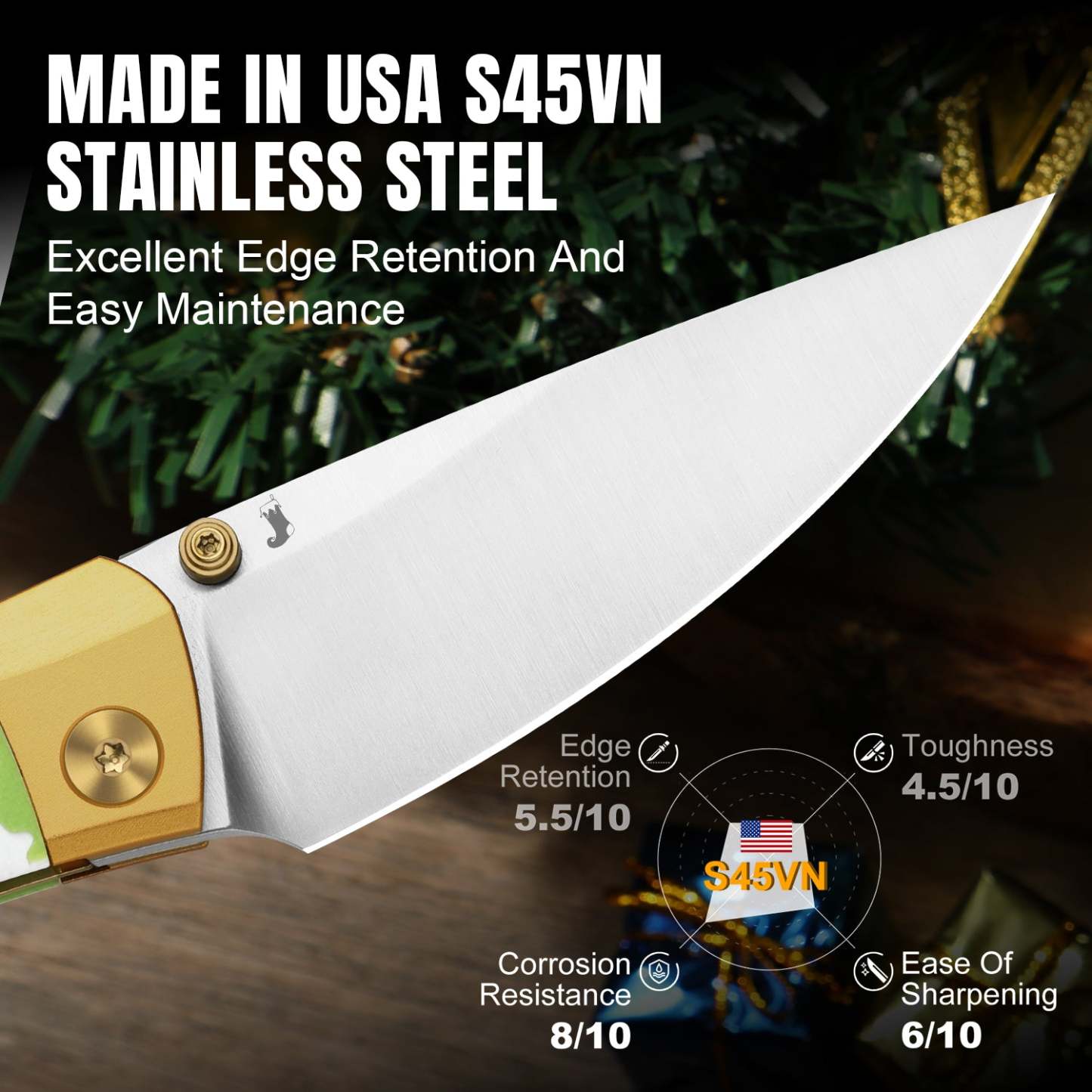 Christmas Series | Mini MoMo | S45VN | Aluminum &a G10 | Ki3663MC1 | Limited Edition